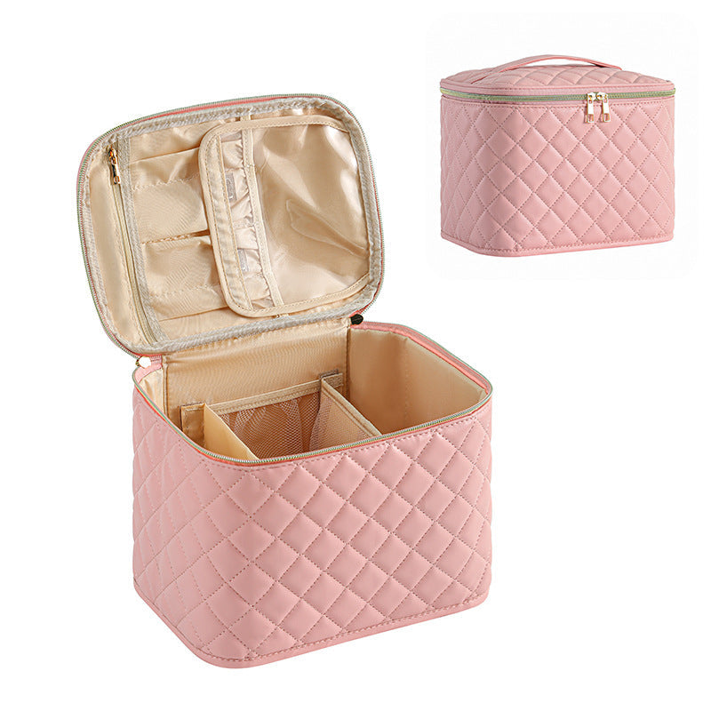 Large Capacity Travel Makeup Bag - Waterproof Cosmetic Organizer with Multi-Functional Partitions -dropshippingabc.com