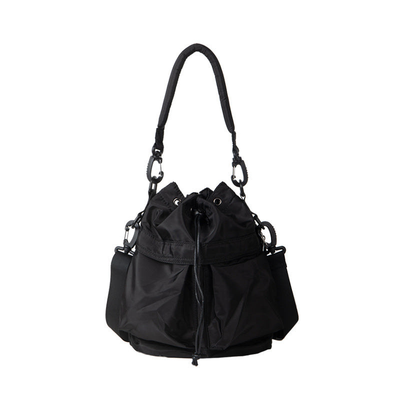 Oxford Cloth Pleated Shoulder Bag - Women's Large Capacity Bucket Hobo Bag for Leisure & Commute -dropshippingabc.com