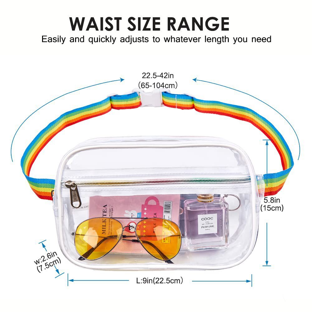 PVC Transparent Belt Bag – Adjustable Shoulder Strap Crossbody Fanny Pack for Sports & Travel – Waterproof Chest Purse with Stylish Design -dropshippingabc.com