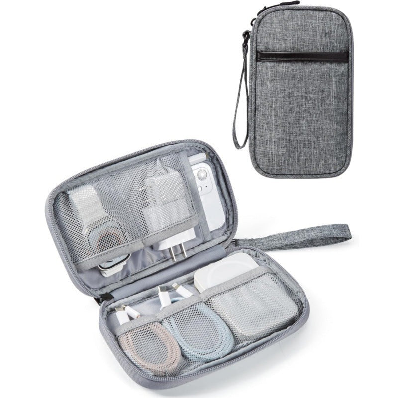 Zip Around Wristlet Wallet for Women with Headphone Cable Storage - Travel Cable Organizer Bag -dropshippingabc.com