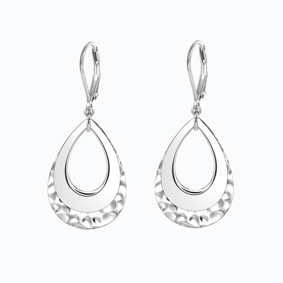 Brass real gold electroplating niche light luxury karst pleated earrings women's earrings -dropshippingabc.com