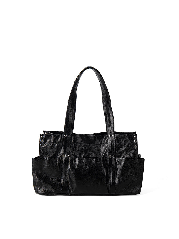 Stylish Metallic Hobo Tote Purse - Summer Design Large Capacity Multi-Compartment Shoulder Bag for Women -dropshippingabc.com