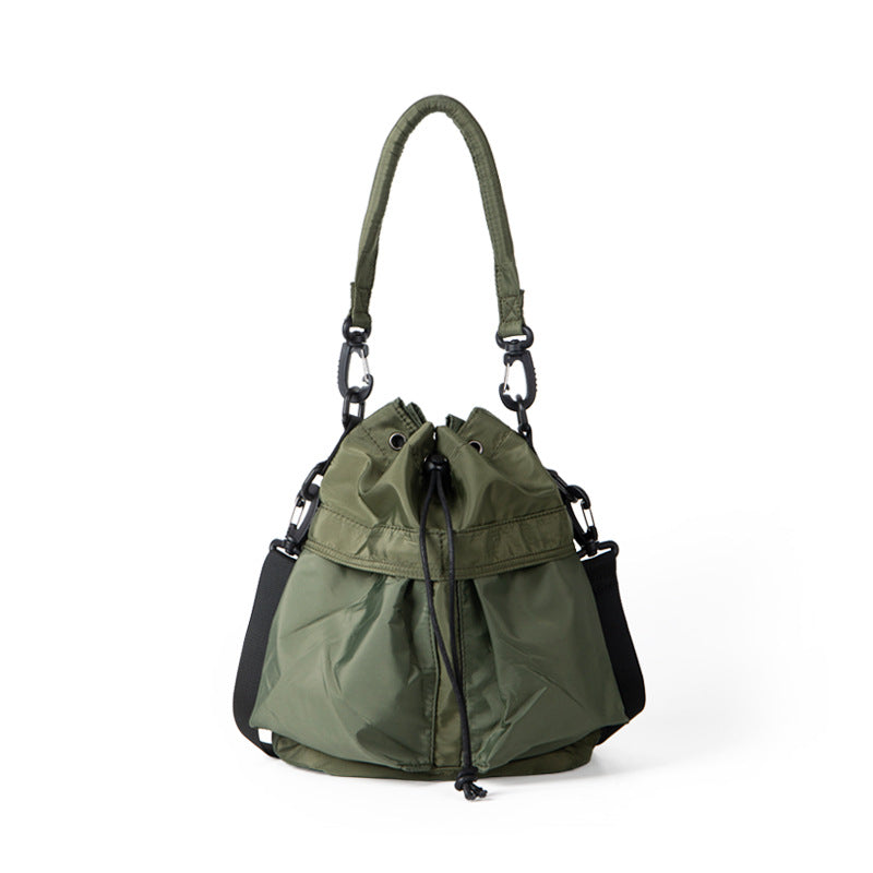 Oxford Cloth Pleated Shoulder Bag - Women's Large Capacity Bucket Hobo Bag for Leisure & Commute -dropshippingabc.com