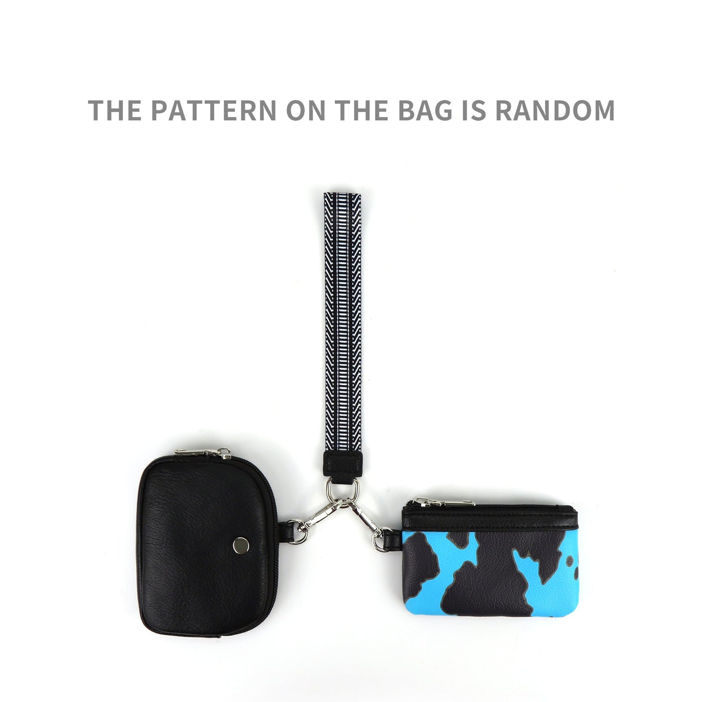 Checkerboard Wristlet Wallet for Women - Multifunctional Mini Zip Around Wrist Bag with Dual Pouch -dropshippingabc.com