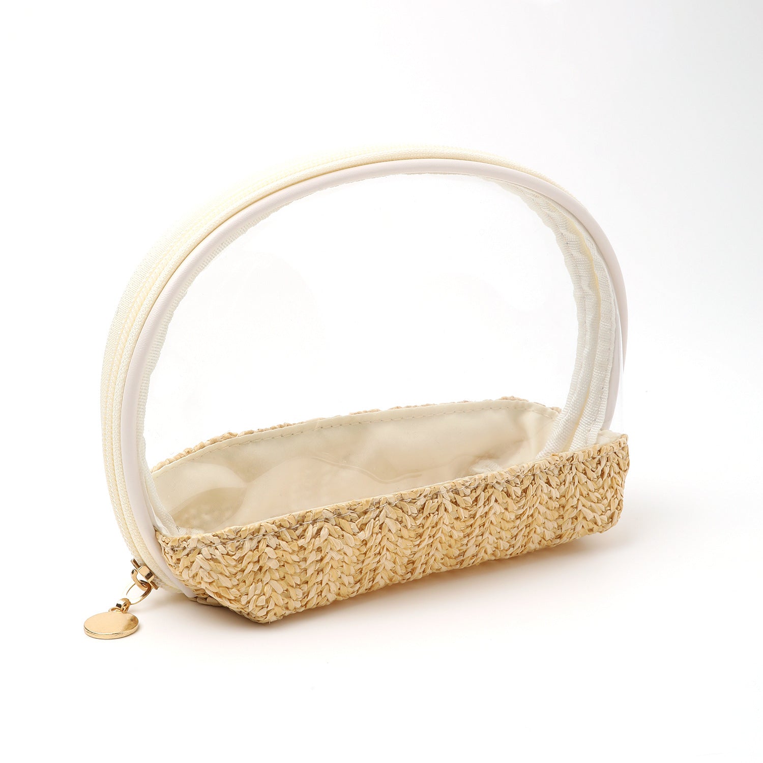 Straw Woven Makeup Bag - Small Waterproof Cosmetic Organizer for Travel & Portable Storage -dropshippingabc.com