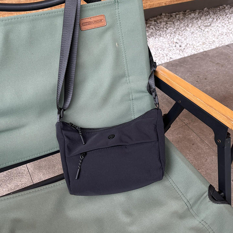 Small Casual Bag Women, Casual Simple Crossbody Bag, Nylon Wide Shoulder Strap Daily Commuter Shoulder Bag -dropshippingabc.com