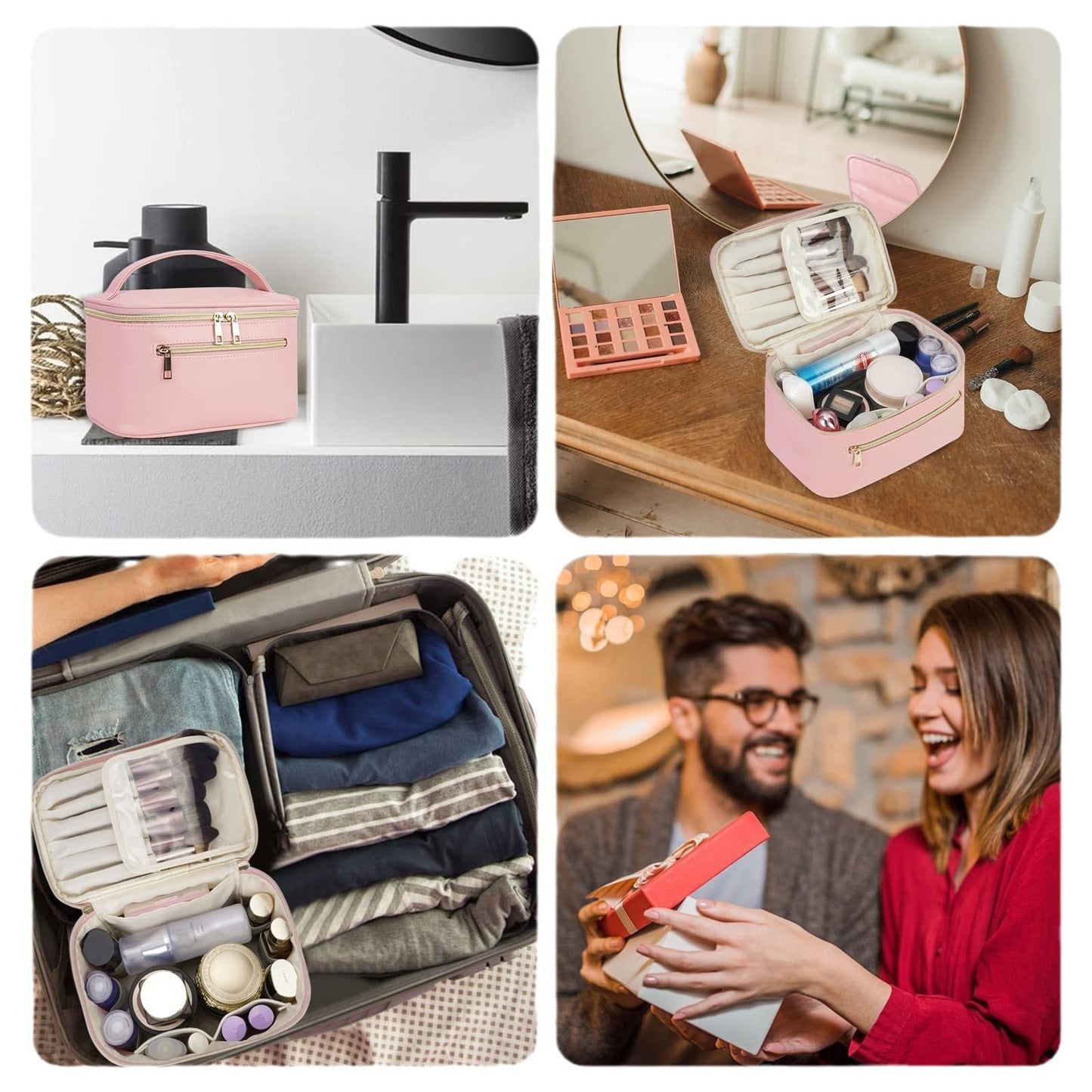 Large Capacity Waterproof Toiletry Bag - Travel Toiletries Set & Makeup Organizer with Compartments -dropshippingabc.com