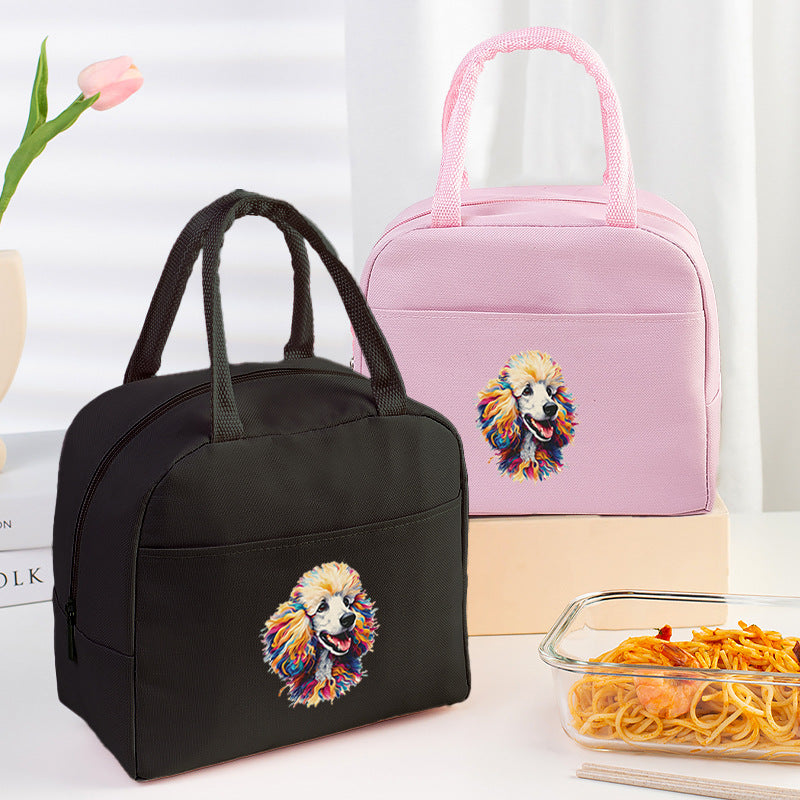 Letter Pattern Printed Thermal Insulation Bag - Lunch Box Tote with Aluminum Foil Ice Compartment -dropshippingabc.com