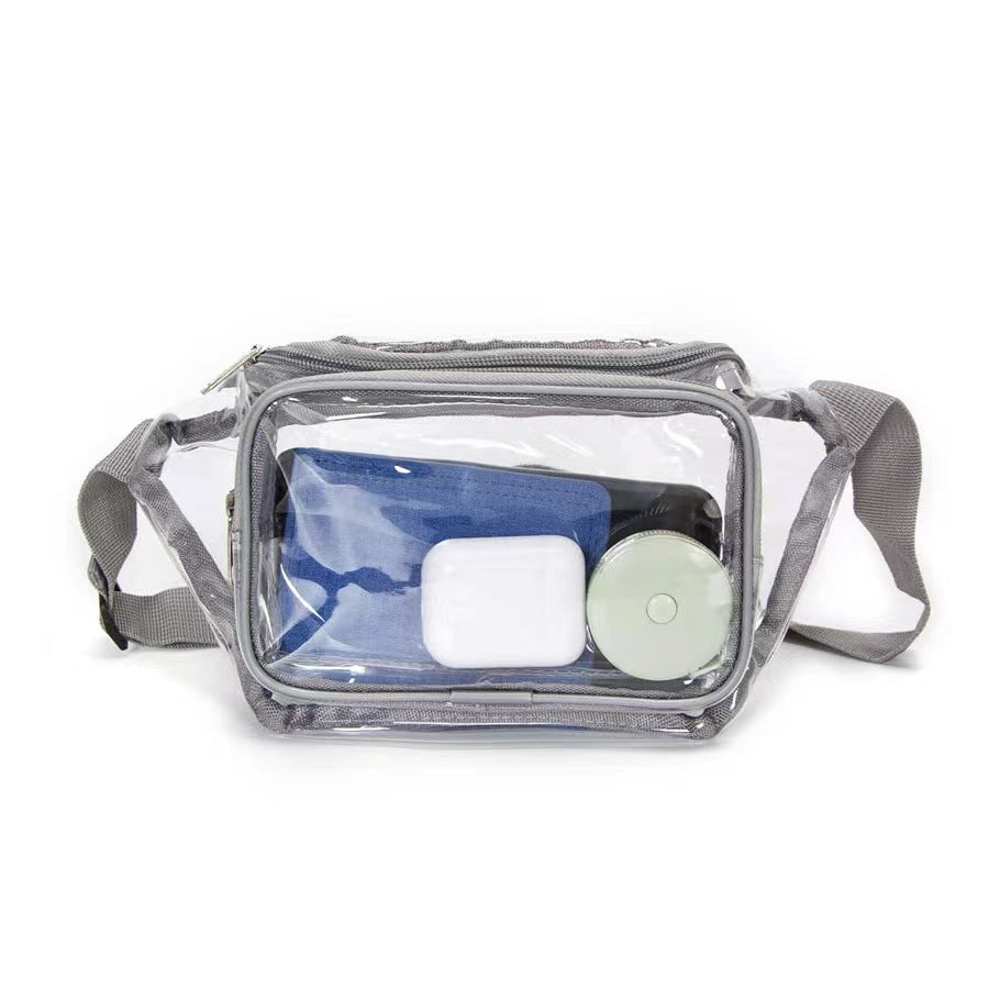 PVC transparent bag waterproof fanny pack Storage Bag for Portable Travel & Sports | Durable Fanny Pack with Clear Design for Secure and Easy Access -dropshippingabc.com