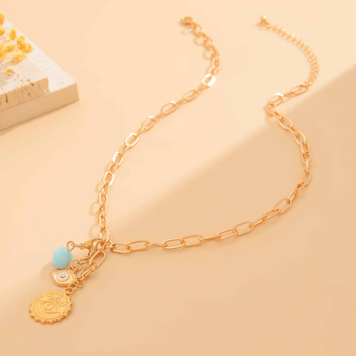 Heart Zircon Cuban Link Necklace - Gold Plated Paperclip Chain Hip Hop Jewelry for Women & Men -dropshippingabc.com