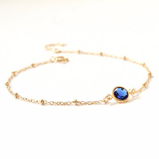 Gold-plated Diamond Beaded Bracelet for Women - Elegant Crystal -dropshippingabc.com
