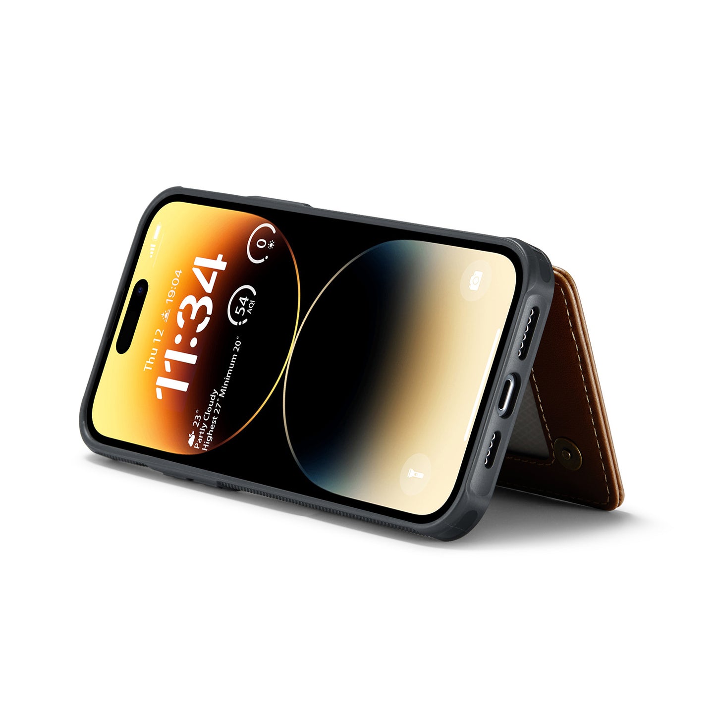 For IPhone17 Magsafe Wallet Magnetic Card Holder RFID Blocking, PU Leather Minimalist Phone Wallet Compatible with MagSafe Phones and Cases for iPhone 16/15/14/13/12/Pro/Max/Plus -dropshippingabc.com