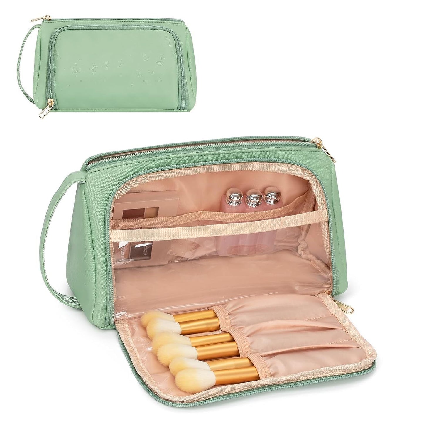 Large Capacity Travel Makeup Bag - Versatile Cosmetic Organizer & Portable Toiletry Case -dropshippingabc.com