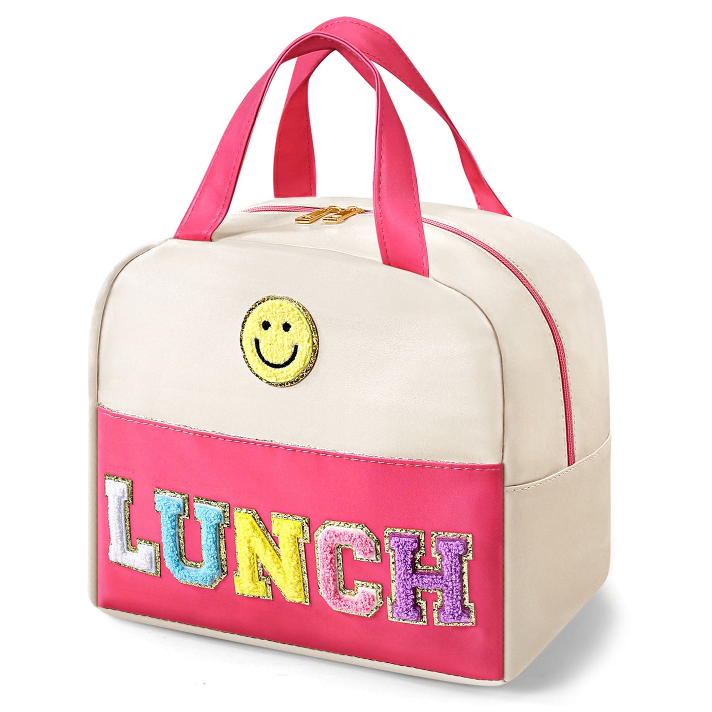 Embroidered Bento Bag - Student Lunch Box Handbag with Fresh-Keeping Large Capacity Thickened Ice Compartment -dropshippingabc.com