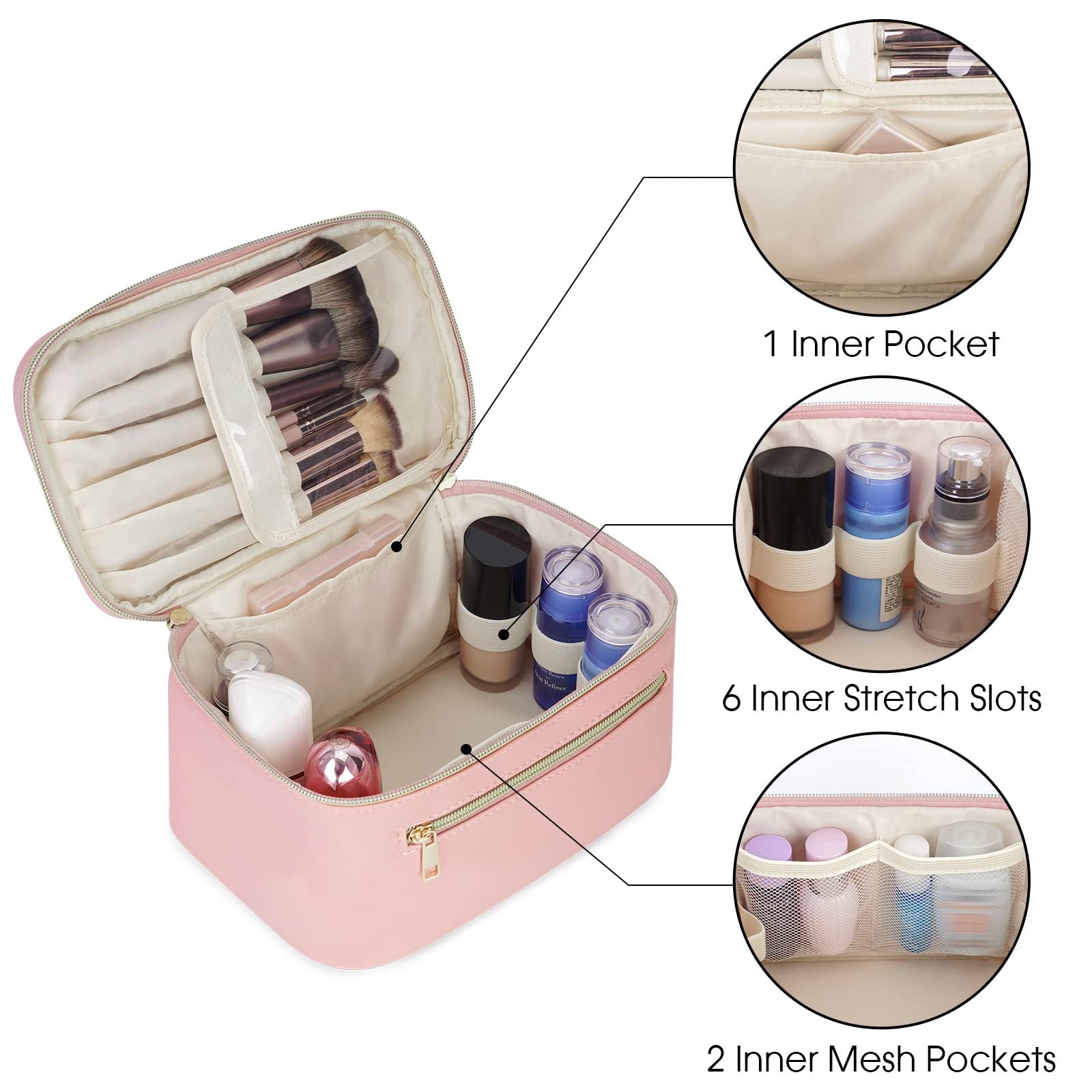 Large Capacity Waterproof Toiletry Bag - Travel Toiletries Set & Makeup Organizer with Compartments -dropshippingabc.com