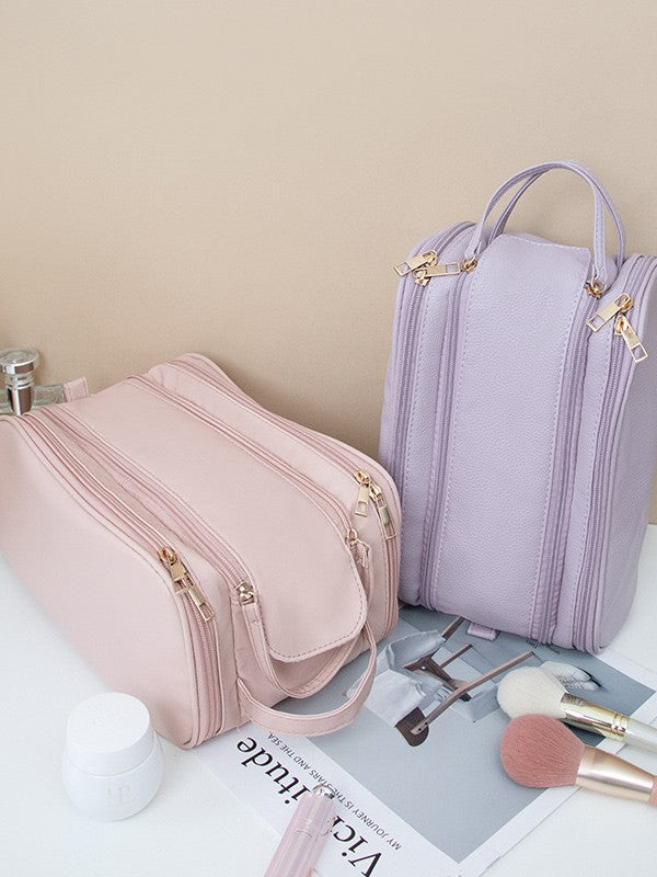 Multifunctional Makeup Bag for Women - Large Capacity Partitioned Travel Toiletry Organizer with Compartments -dropshippingabc.com