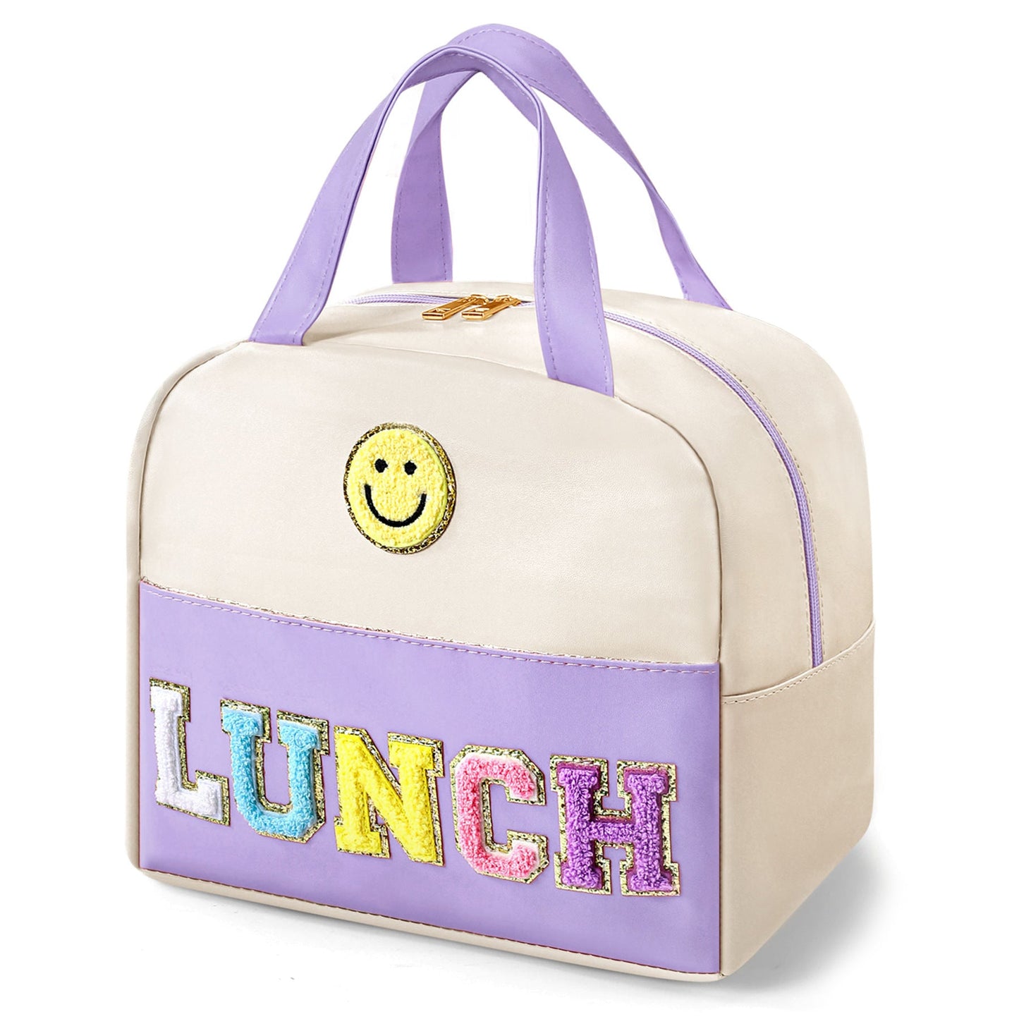 Embroidered Bento Bag - Student Lunch Box Handbag with Fresh-Keeping Large Capacity Thickened Ice Compartment -dropshippingabc.com