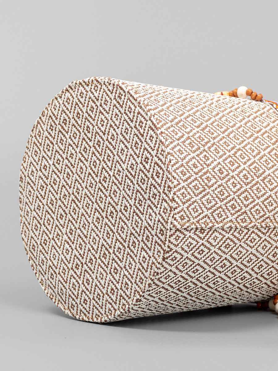 Bohemian Straw Bucket Bag - Small Woven Mini Shoulder Bag for Seaside Vacation & Leisure Travel