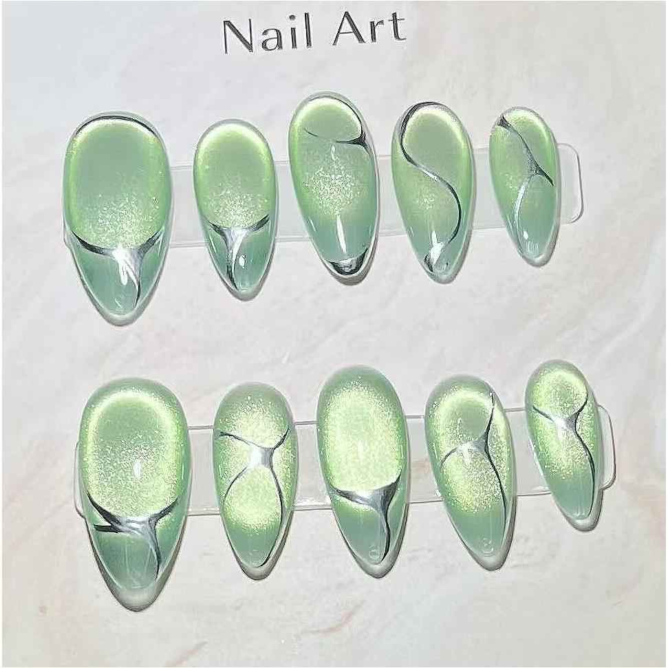 1075 Handmade Nail Wear Nail Art Reusable Press on Nails False Nails