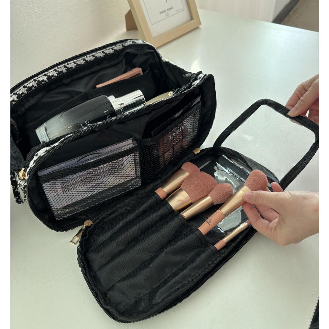 Multifunctional Makeup Bag for Women - Large Capacity Partitioned Travel Toiletry Organizer with Compartments -dropshippingabc.com