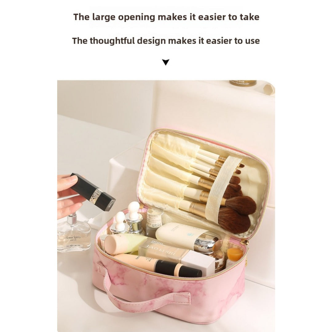 Large Makeup Bag for Women - Travel Cosmetic Organizer with Large Capacity, Portable Storage Case -dropshippingabc.com