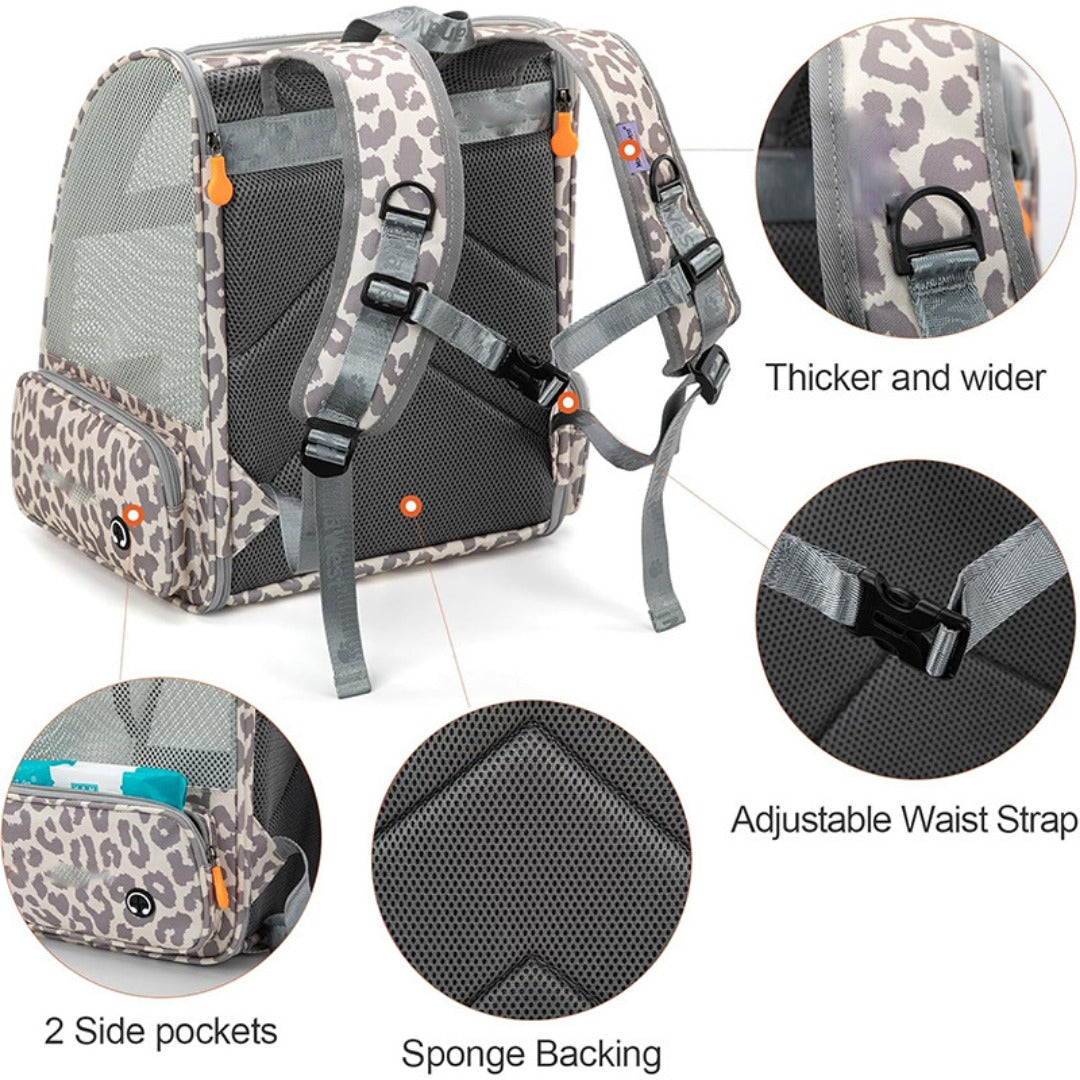 Stylish Pet Backpack Carrier - Premium Portable Cat Backpack with Breathable Mesh, Perfect for Hiking & Everyday Adventures -dropshippingabc.com
