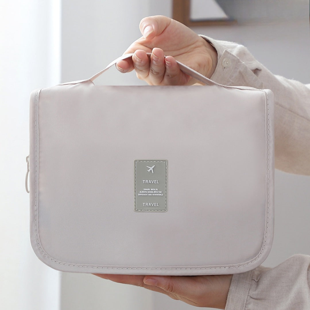 Travel Waterproof Makeup Bag with Hook - Large Capacity Portable Wash Bag & Toiletry Organizer -dropshippingabc.com