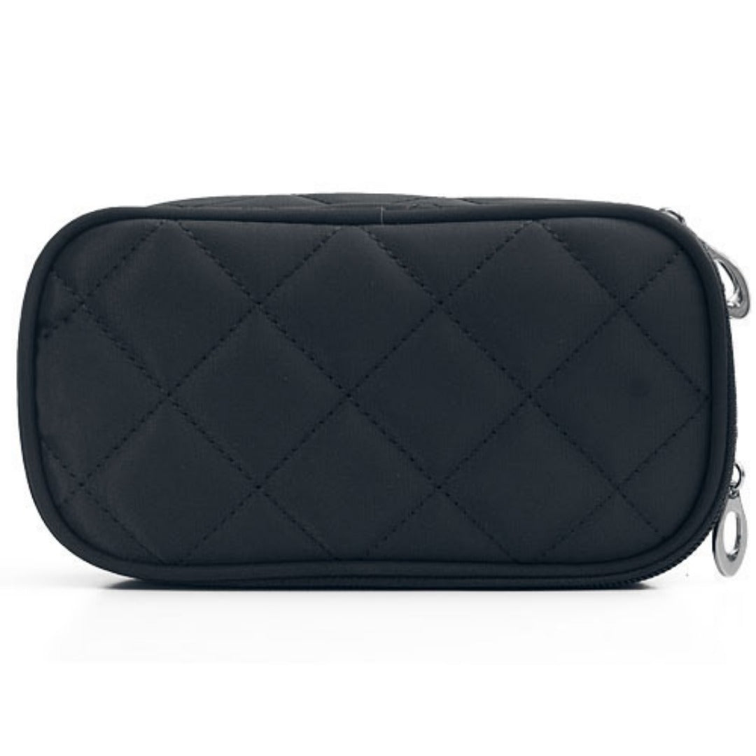 Geometric Rhombus Nylon Cosmetic Bag - Waterproof Makeup Organizer with Compartments for College, Dorm, Camp, Gym -dropshippingabc.com