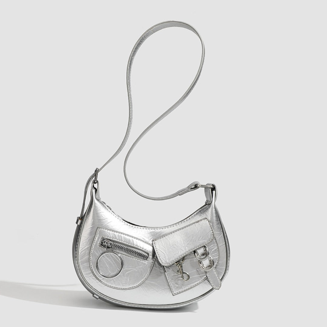 Stylish Retro Small Crossbody Bag - Versatile Punk Crescent Bag for Everyday Casual Use -dropshippingabc.com