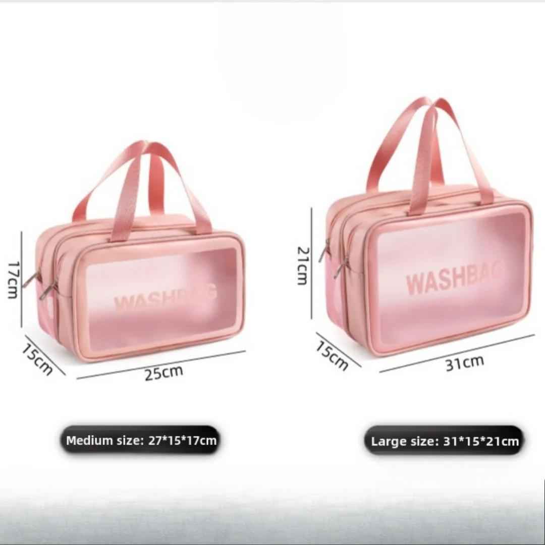 Premium Makeup Bag with Wet-Dry Separation - Large Capacity Beach & Travel Cosmetic Organizer