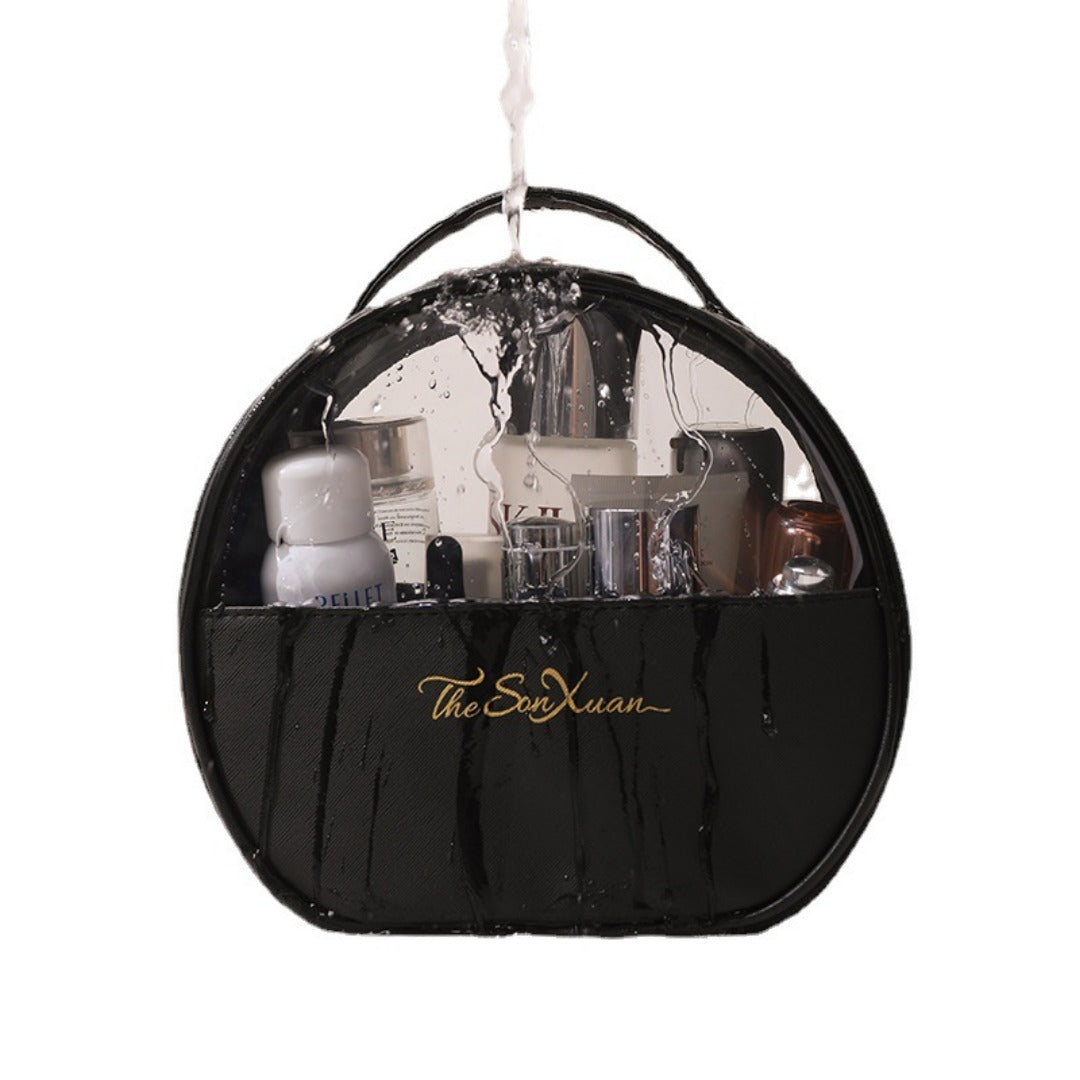 Translucent PU Makeup Bag - Large Capacity Waterproof Toiletry Organizer & Skincare Storage -dropshippingabc.com