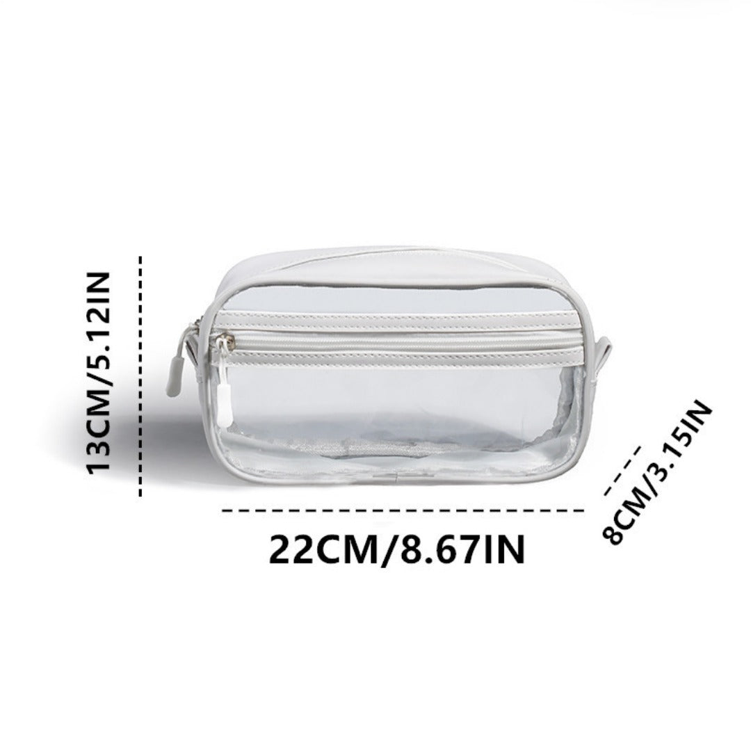 Unisex PVC Transparent Toiletry Bag - Waterproof Travel Organizer with Compartments for Men & Women -dropshippingabc.com