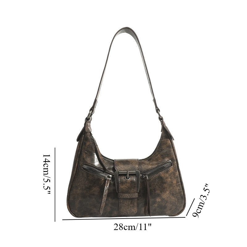 Women's Retro Hobo Shoulder Bag - Fashion Crescent Crossbody Bag with Vintage Design -dropshippingabc.com