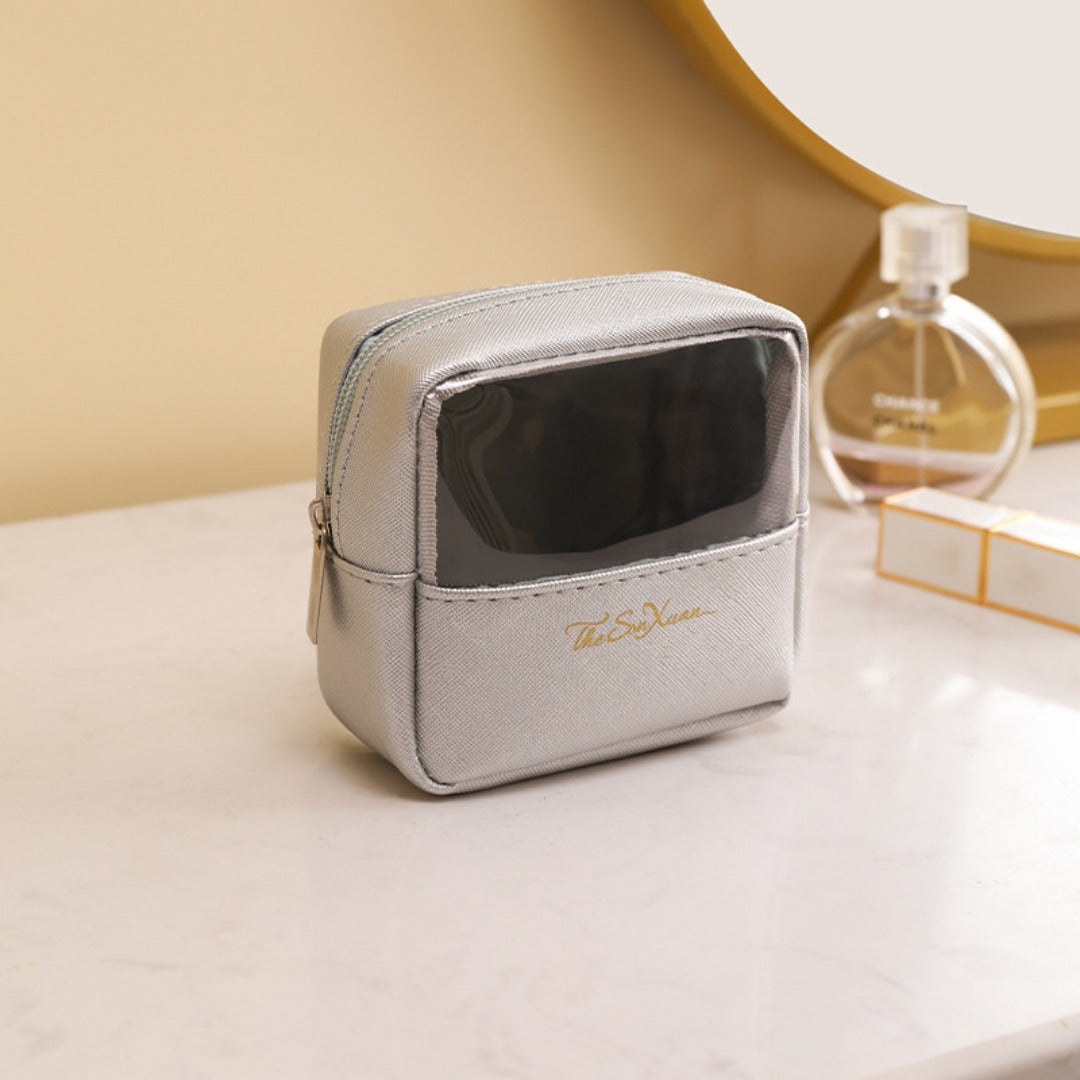 Translucent PU Makeup Bag - Large Capacity Waterproof Toiletry Organizer & Skincare Storage -dropshippingabc.com