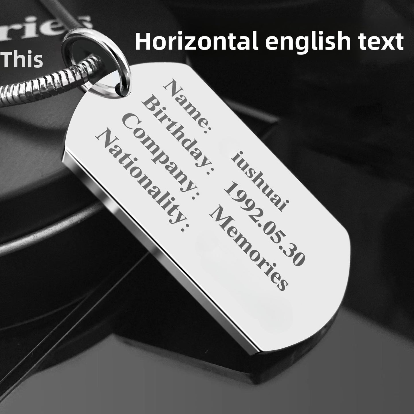 Custom Necklace Female Pendant Dog Tag Personalized Stainless Steel Ladies Birthday Gift -dropshippingabc.com