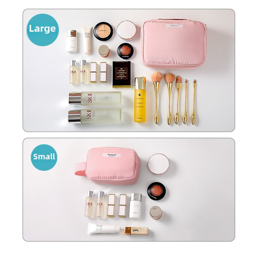 Large Capacity Waterproof Makeup Bag with Compartments - Portable Travel Toiletry & Cosmetic Storage Organizer -dropshippingabc.com