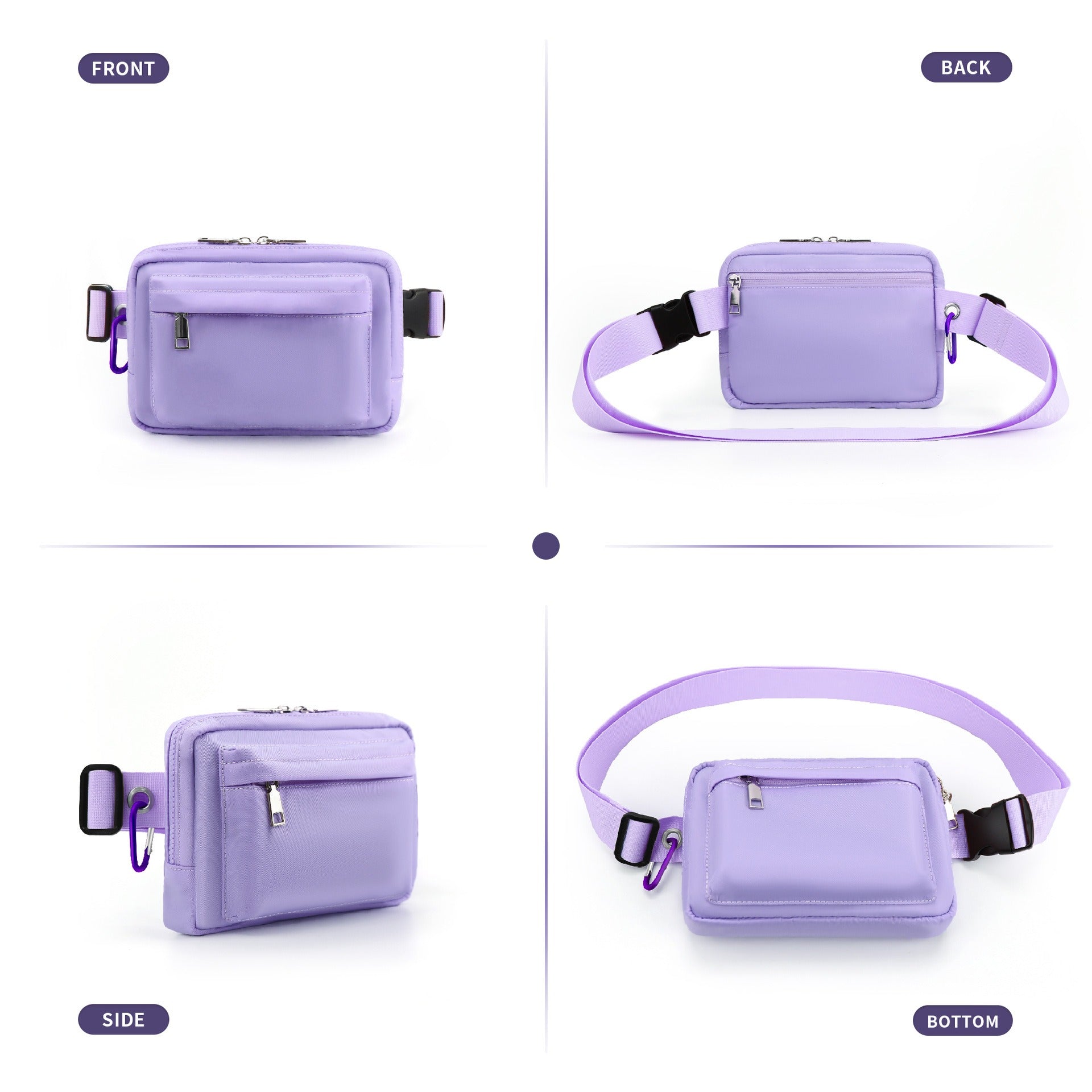 Nylon Chest Bag – Outdoor Sports Running Fanny Pack & Crossbody Belt Purse for Men & Women – Lightweight, Durable, and Stylish -dropshippingabc.com