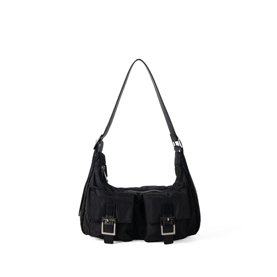 Multi-Pocket Lightweight Nylon Shoulder Hobo Bag - Women's Versatile Commuter Handbag -dropshippingabc.com