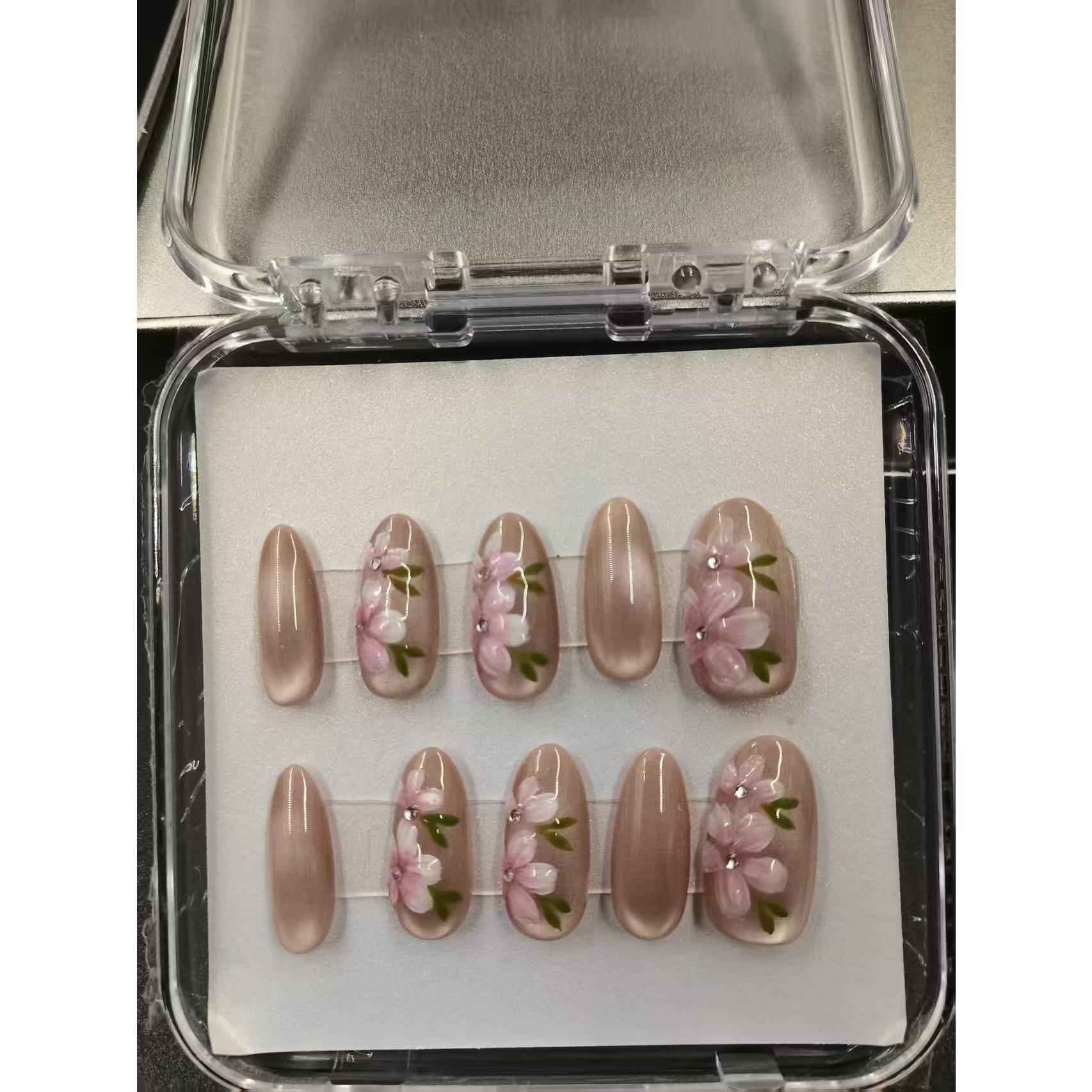 Handmade press on nails fake nails removable Handmade Drawing Nails 1052