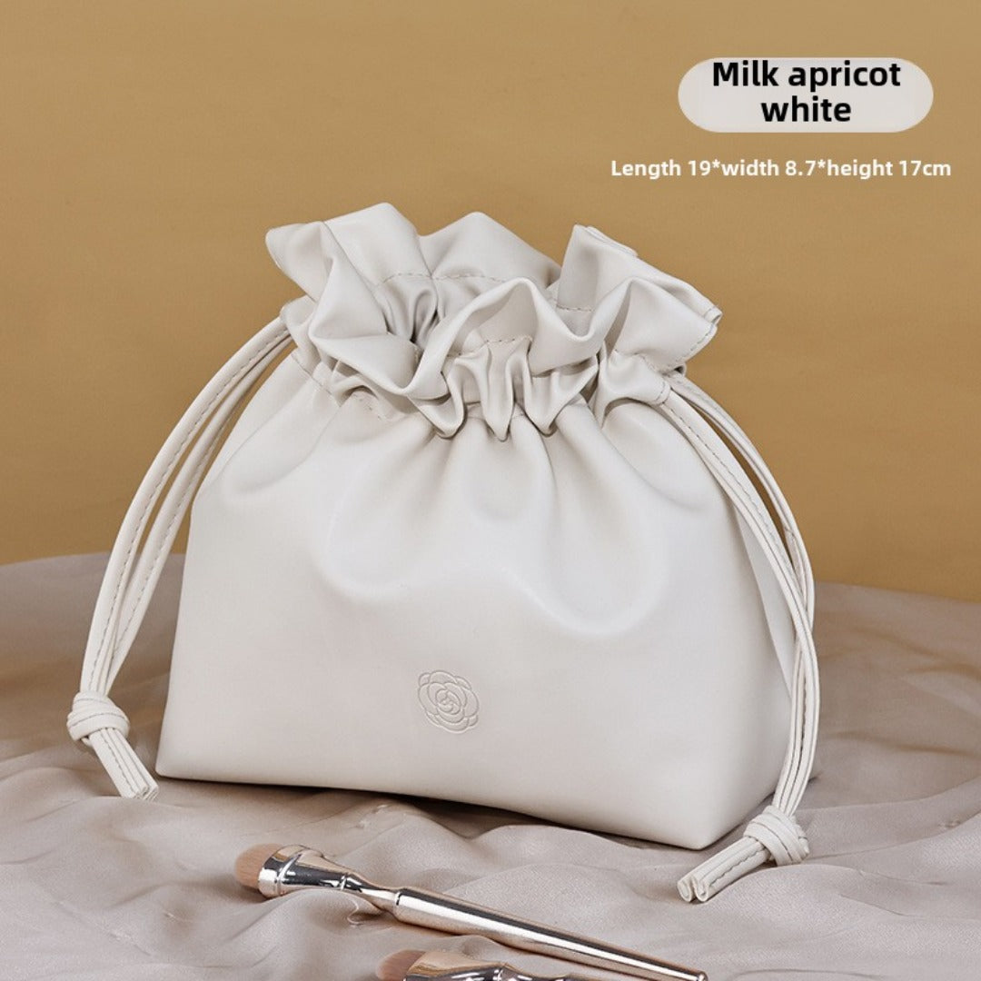 Bundle Mouth Cosmetic Bag - Large Capacity Storage Portable Makeup Bag for Women -dropshippingabc.com