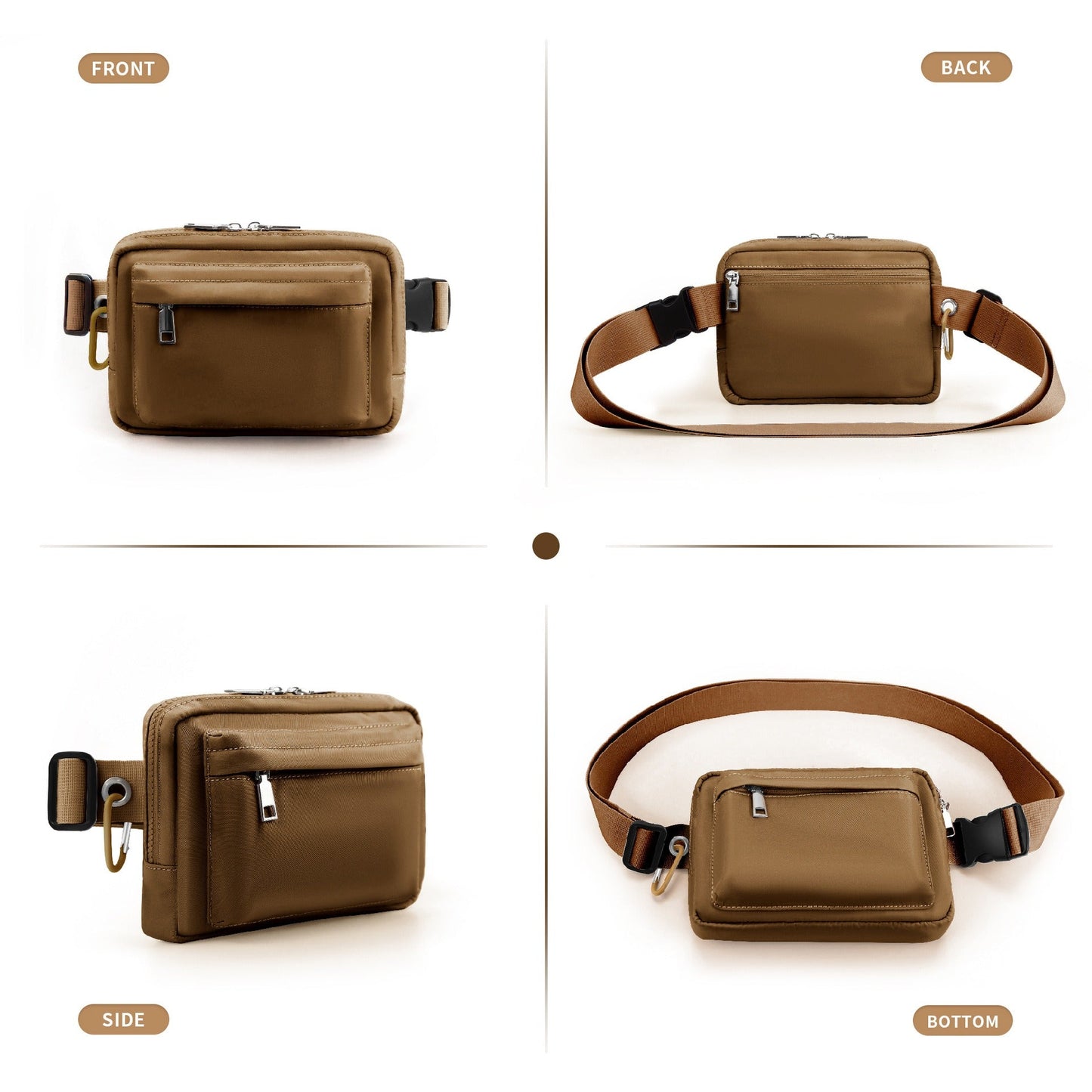 Nylon Chest Bag – Outdoor Sports Running Fanny Pack & Crossbody Belt Purse for Men & Women – Lightweight, Durable, and Stylish -dropshippingabc.com