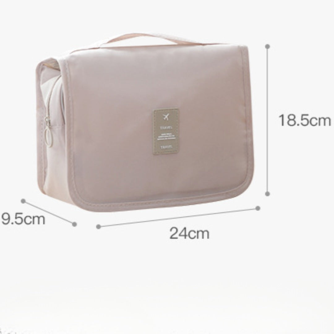 Travel Waterproof Makeup Bag with Hook - Large Capacity Portable Wash Bag & Toiletry Organizer -dropshippingabc.com