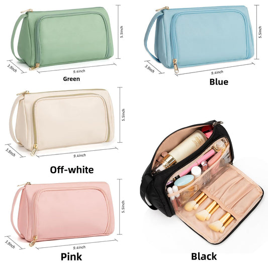 Large Capacity Travel Makeup Bag - Versatile Cosmetic Organizer & Portable Toiletry Case -dropshippingabc.com