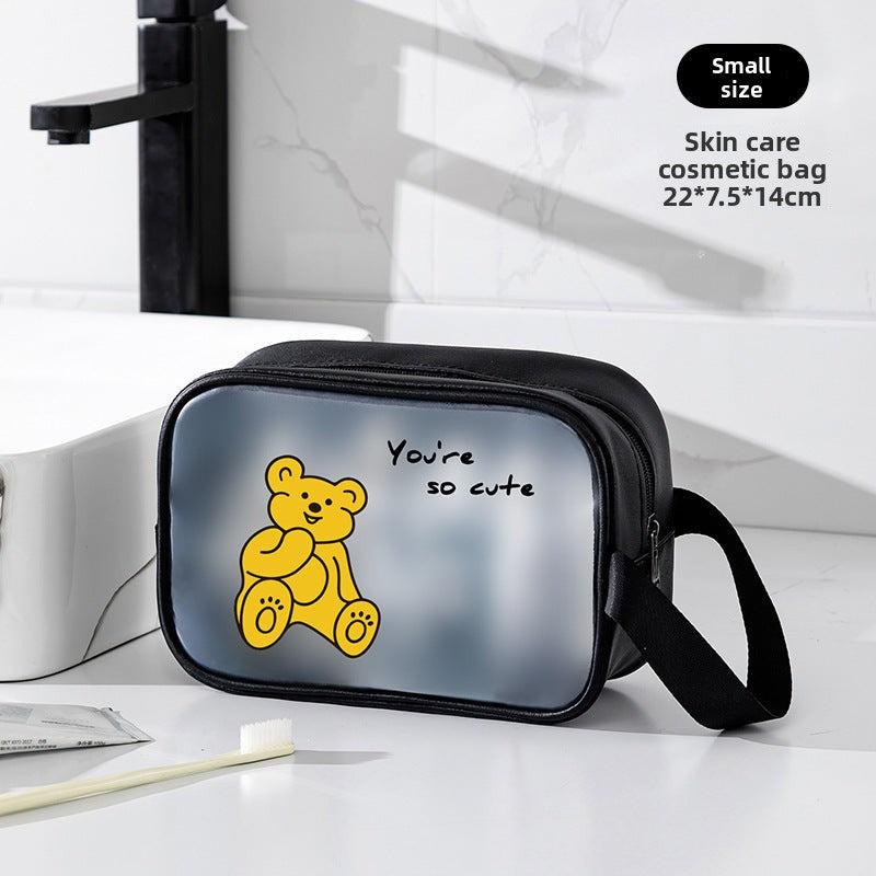 Cosmetics storage bag, wet and dry separation toilet bag, fitness transparent waterproof cosmetic bag, transparent makeup purse,Makeup bag with compartments,