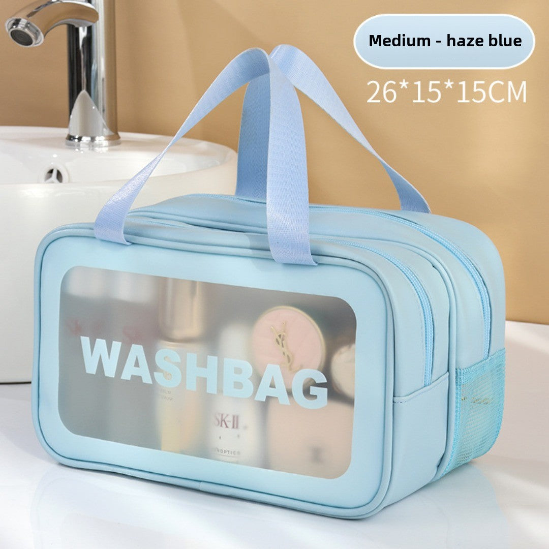 Dry & Wet Separation PVC Transparent Beach Bag - Double-Layer Portable Travel Toiletry Bag with Compartments -dropshippingabc.com