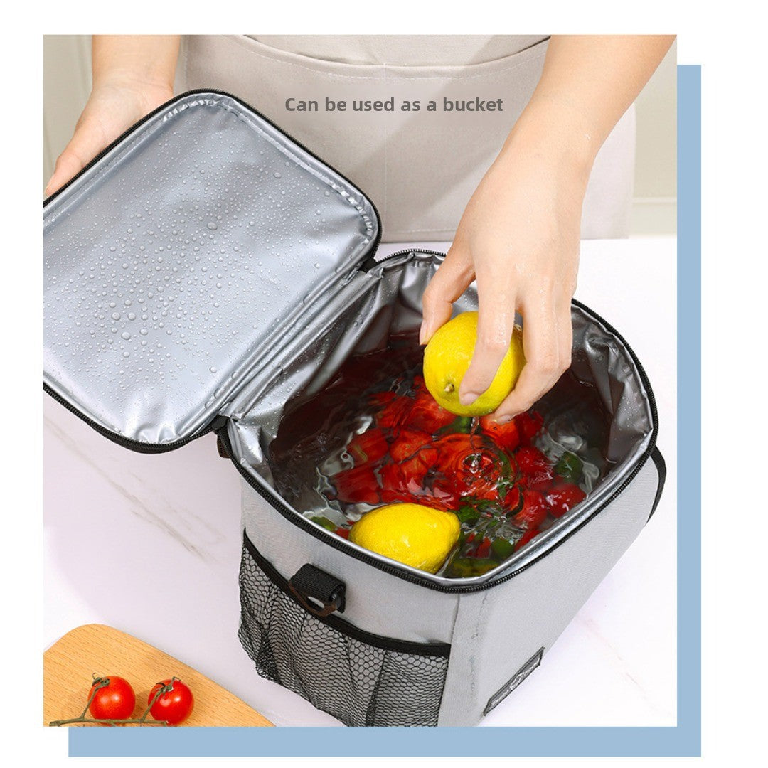 Outdoor Picnic Bag - Lunch Tote with Crossbody Strap & Shoulder Ice Bag for Thermal Insulation -dropshippingabc.com