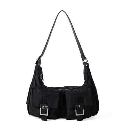 Multi-Pocket Lightweight Nylon Shoulder Hobo Bag - Women's Versatile Commuter Handbag -dropshippingabc.com
