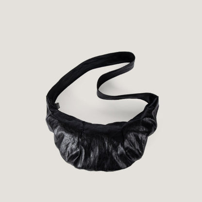 Soft Leather Croissant Bag for Women - Slouch Purse with Adjustable Crossbody Shoulder Strap, Simple Versatile Small Shoulder Bag -dropshippingabc.com