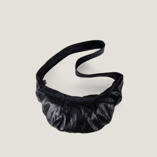 Soft Leather Croissant Bag for Women - Slouch Purse with Adjustable Crossbody Shoulder Strap, Simple Versatile Small Shoulder Bag -dropshippingabc.com