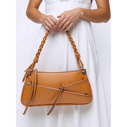 Small Shoulder Bag with Unique Handmade Woven Handle - Artisan Crafted Crossbody Purse